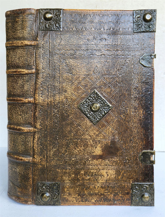 1772 BIBLE in GERMAN SWISS Zurich antique FOLIO w/ BRASS FITTINGS