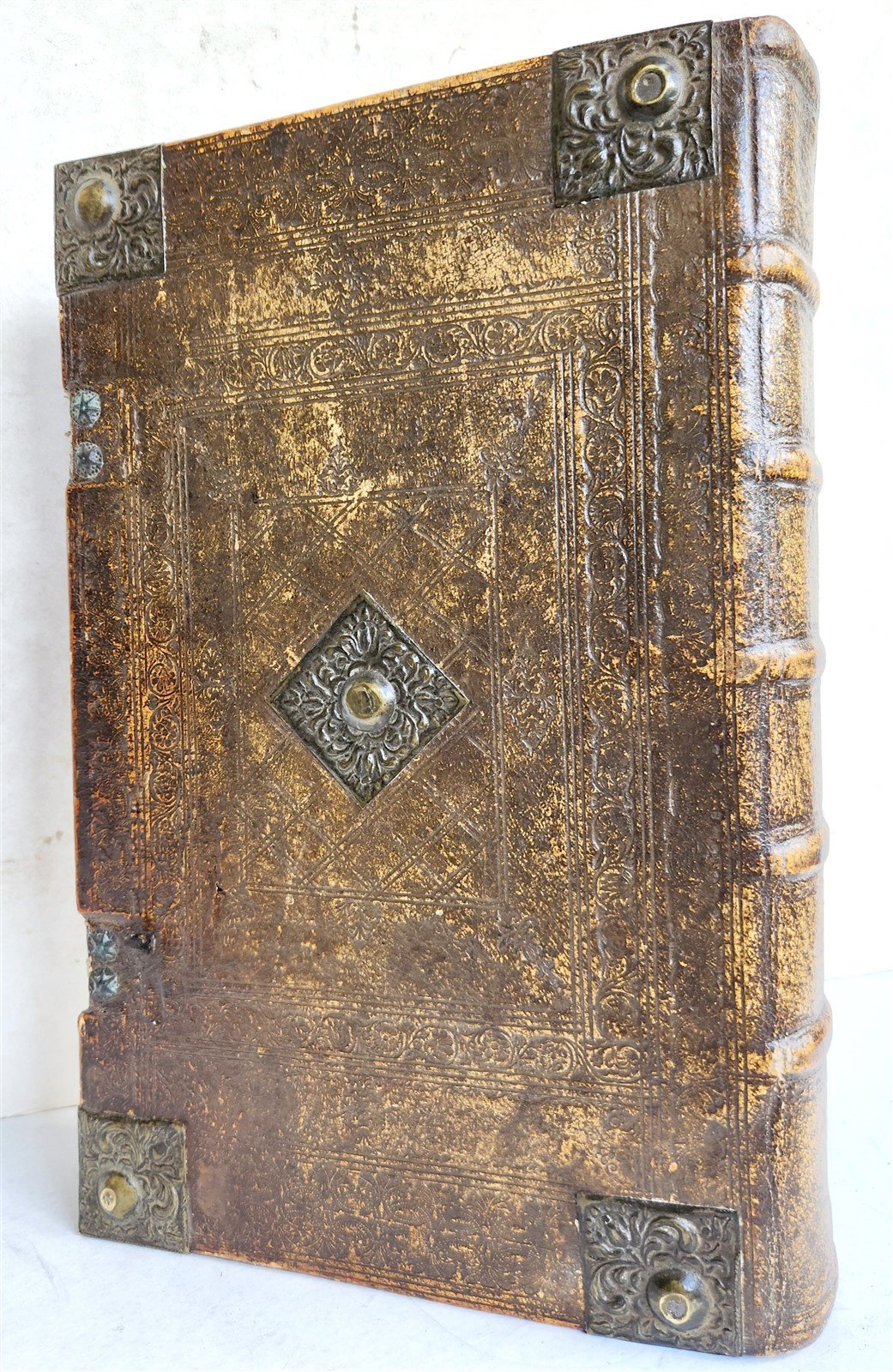 1772 BIBLE in GERMAN SWISS Zurich antique FOLIO w/ BRASS FITTINGS