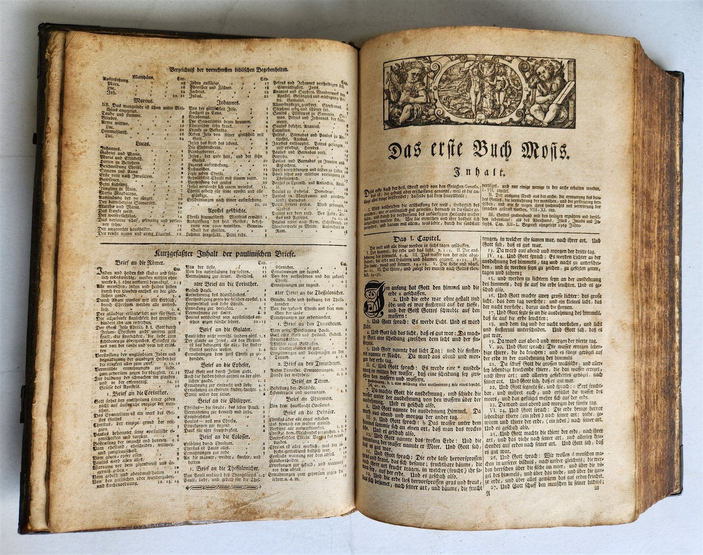 1772 BIBLE in GERMAN SWISS Zurich antique FOLIO w/ BRASS FITTINGS