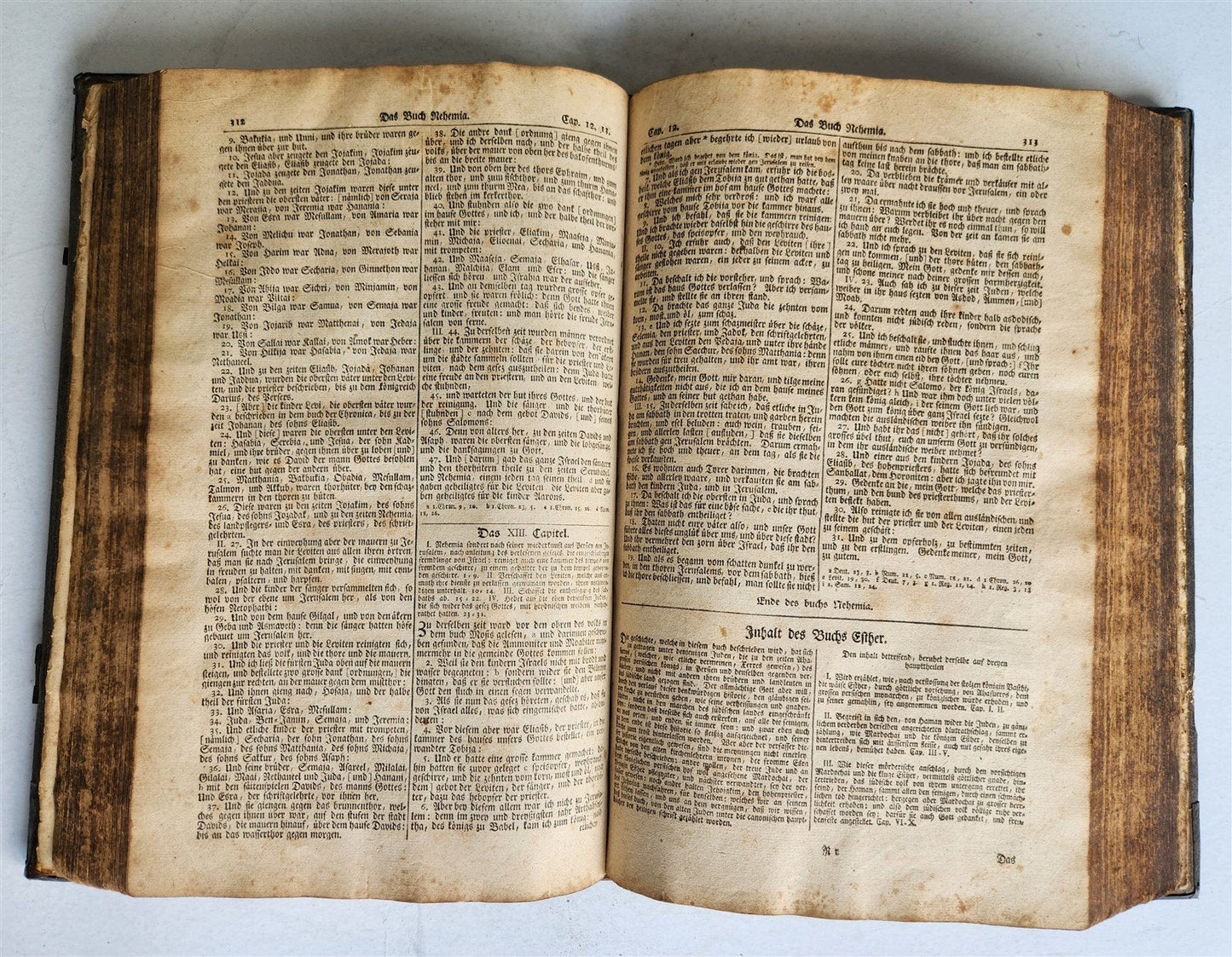 1772 BIBLE in GERMAN SWISS Zurich antique FOLIO w/ BRASS FITTINGS