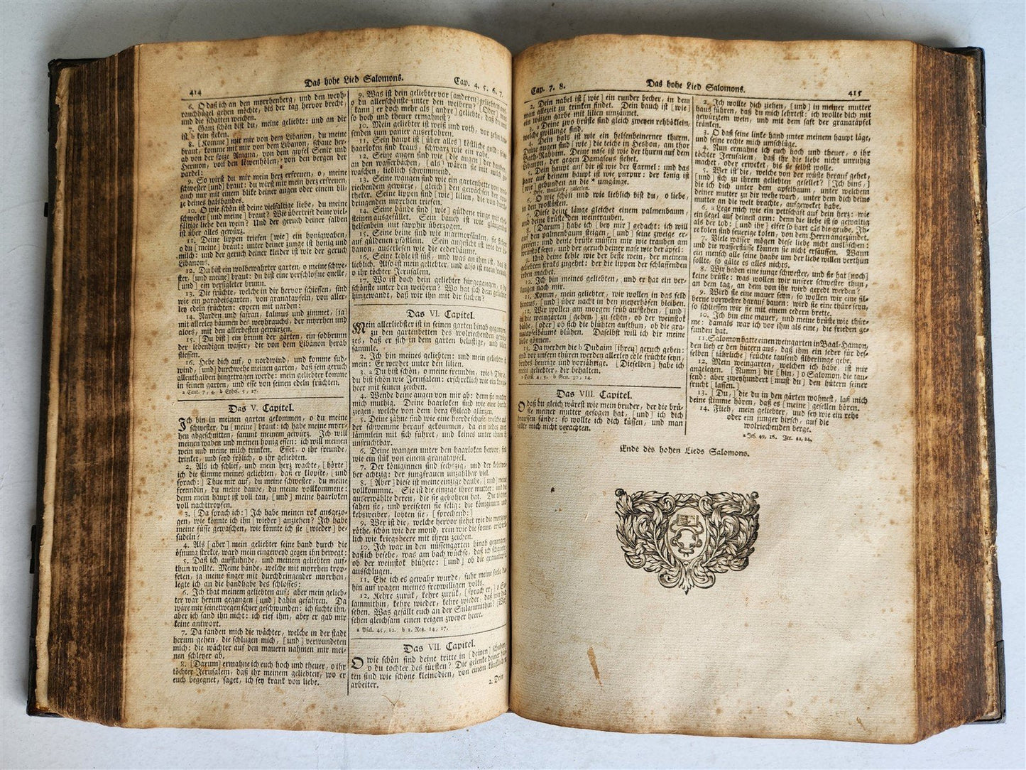 1772 BIBLE in GERMAN SWISS Zurich antique FOLIO w/ BRASS FITTINGS