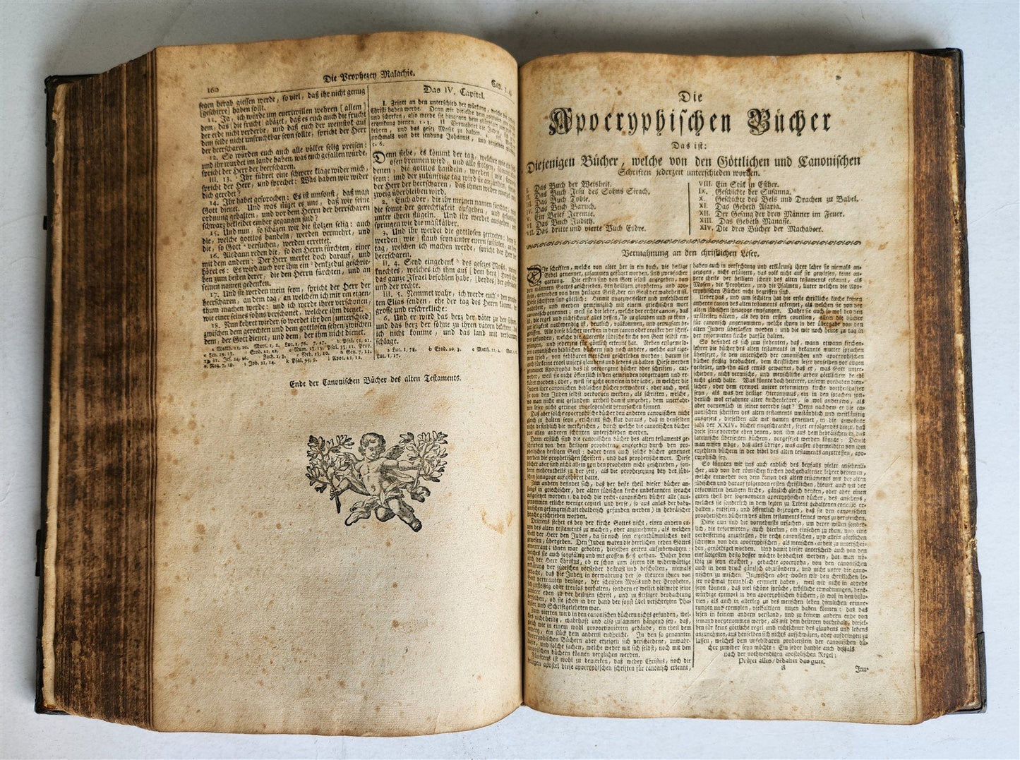 1772 BIBLE in GERMAN SWISS Zurich antique FOLIO w/ BRASS FITTINGS