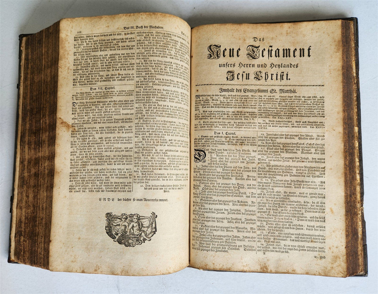 1772 BIBLE in GERMAN SWISS Zurich antique FOLIO w/ BRASS FITTINGS