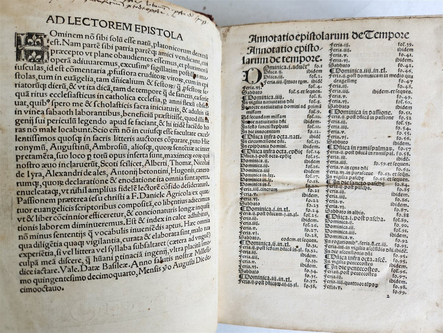 1514 POST-INCUNABULA ILLUSTRATED SWISS Basel antique Postilla maiores SCARCE