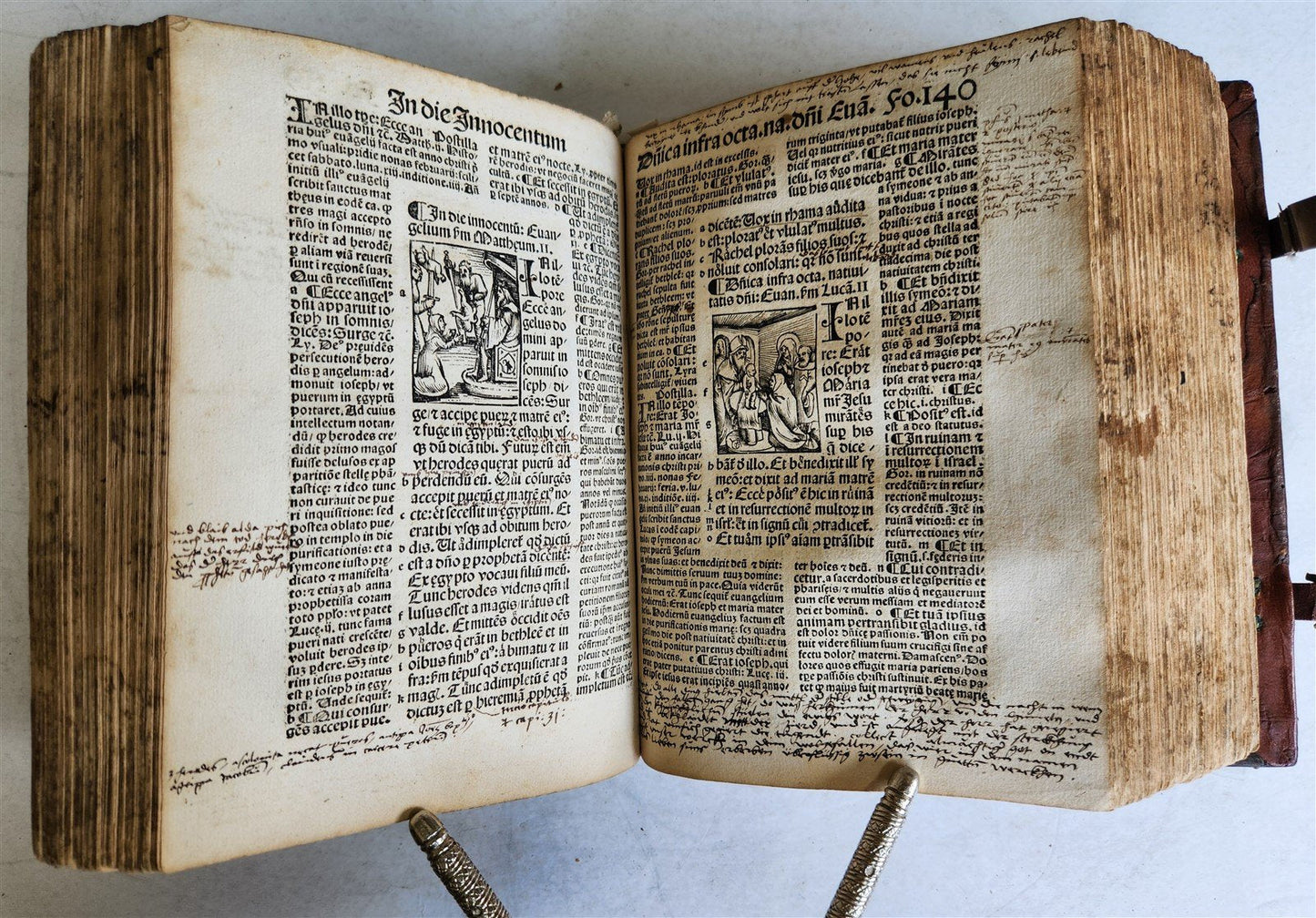 1514 POST-INCUNABULA ILLUSTRATED SWISS Basel antique Postilla maiores SCARCE