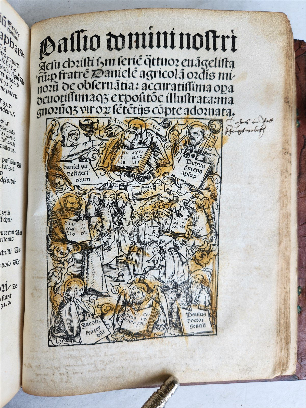 1514 POST-INCUNABULA ILLUSTRATED SWISS Basel antique Postilla maiores SCARCE