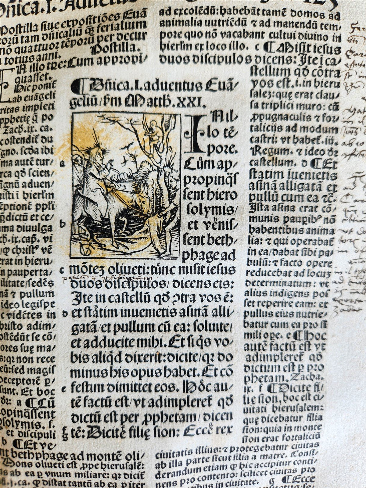 1514 POST-INCUNABULA ILLUSTRATED SWISS Basel antique Postilla maiores SCARCE