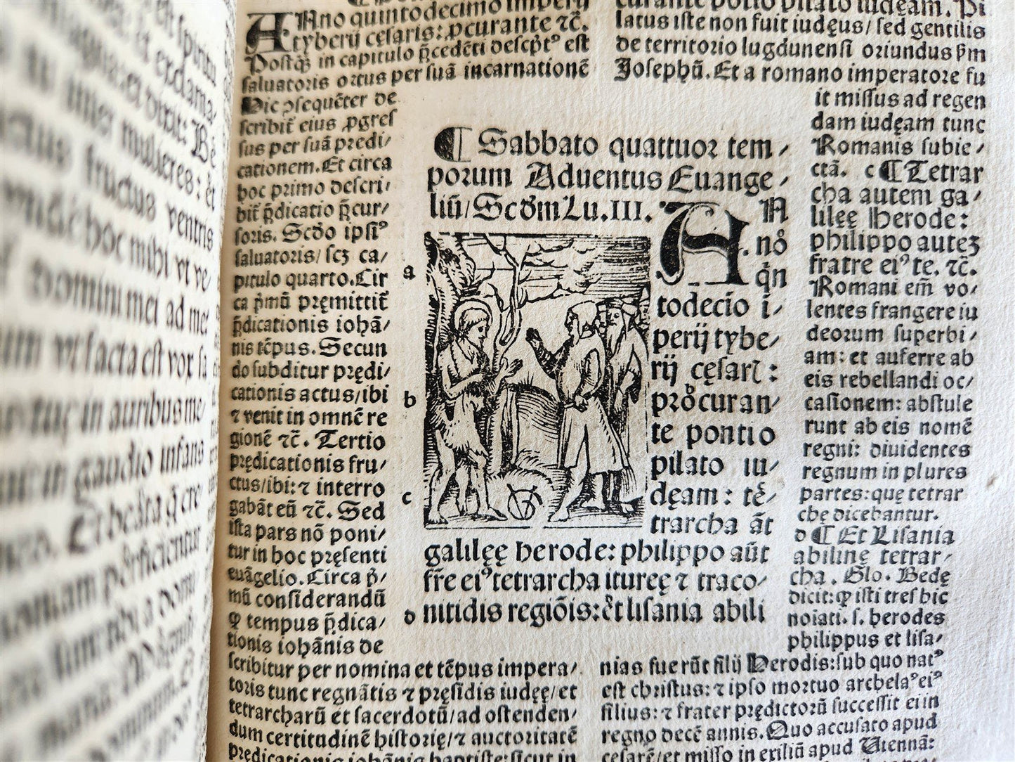 1514 POST-INCUNABULA ILLUSTRATED SWISS Basel antique Postilla maiores SCARCE