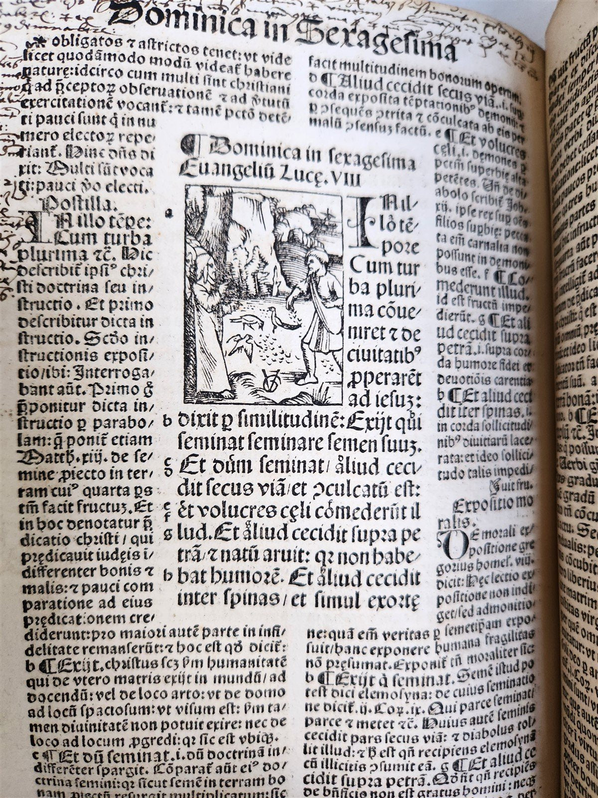 1514 POST-INCUNABULA ILLUSTRATED SWISS Basel antique Postilla maiores SCARCE