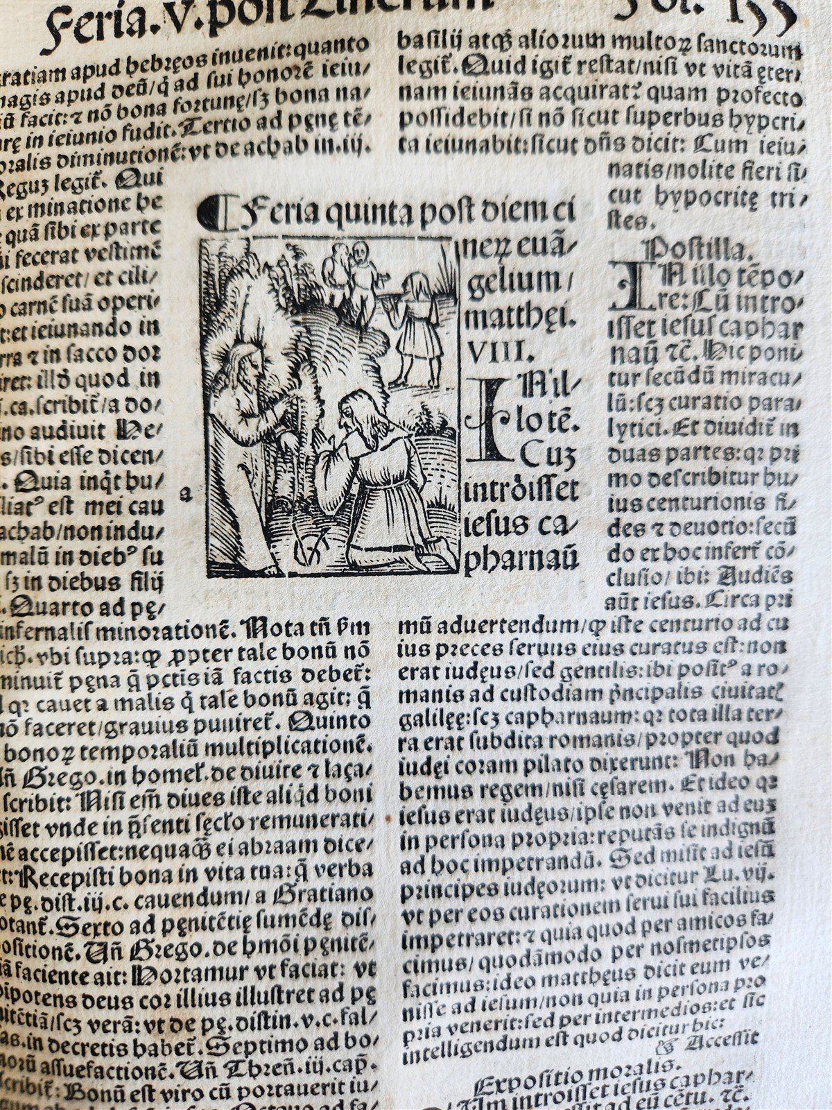 1514 POST-INCUNABULA ILLUSTRATED SWISS Basel antique Postilla maiores SCARCE
