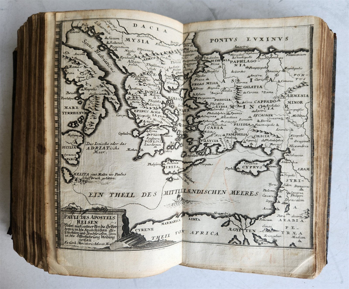 1704 BIBLE in GERMAN antique ILLUSTRATED