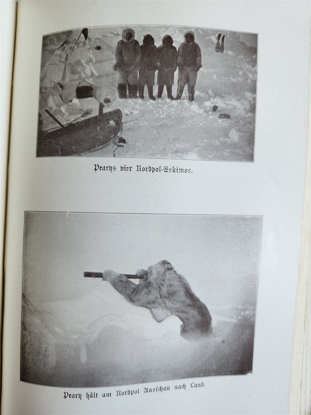 1910 DISCOVERY of NORTH POLE by ROBERT PEARY in GERMAN antique ILLUSTRATED