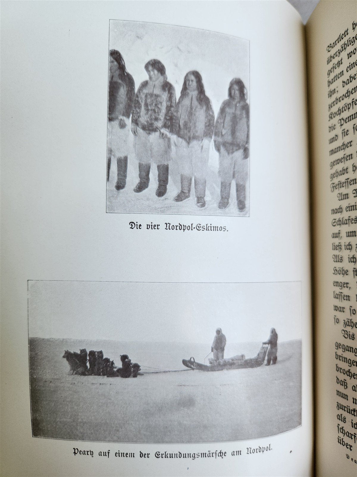 1910 DISCOVERY of NORTH POLE by ROBERT PEARY in GERMAN antique ILLUSTRATED