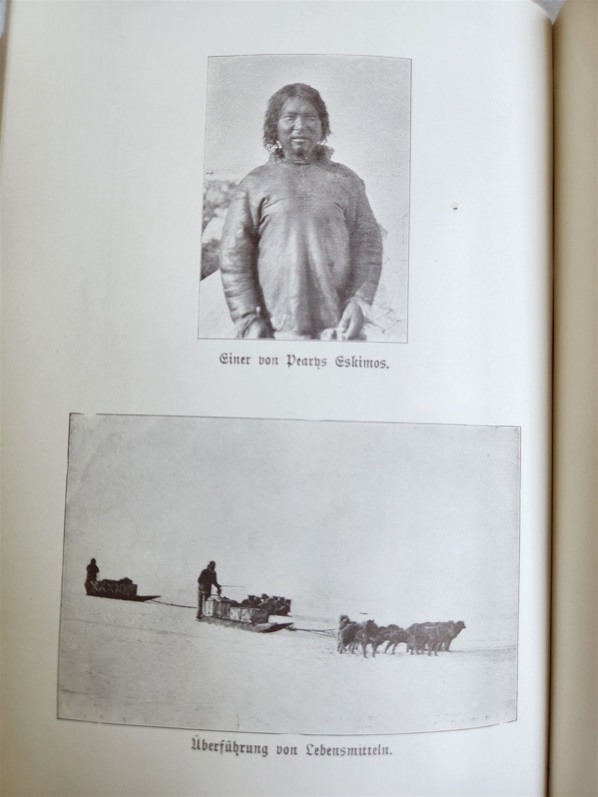 1910 DISCOVERY of NORTH POLE by ROBERT PEARY in GERMAN antique ILLUSTRATED