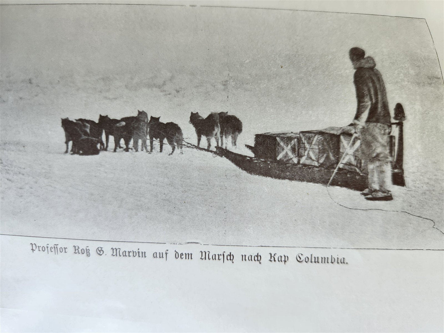 1910 DISCOVERY of NORTH POLE by ROBERT PEARY in GERMAN antique ILLUSTRATED