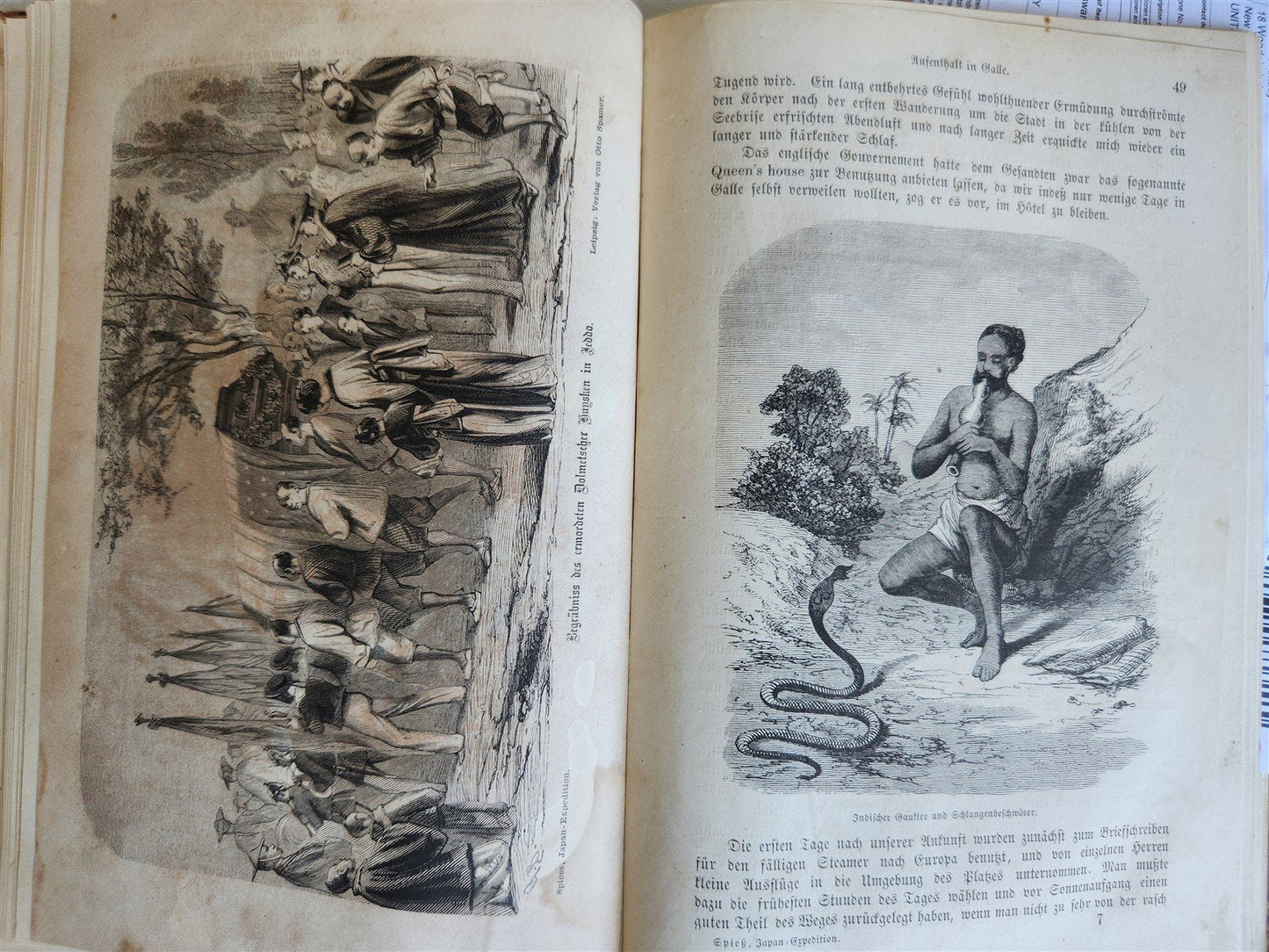 1870s PRUSSIAN EXPEDITION to EAST ASIA JAPAN CHINA SIAM antique ILLUSTRATED