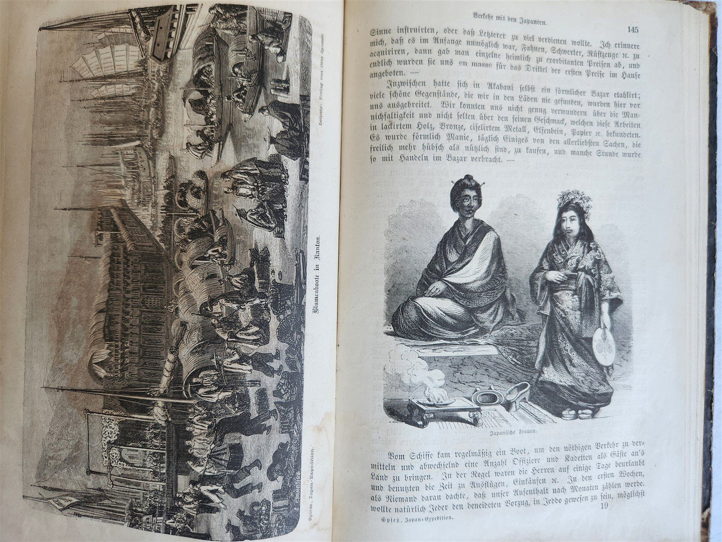 1870s PRUSSIAN EXPEDITION to EAST ASIA JAPAN CHINA SIAM antique ILLUSTRATED