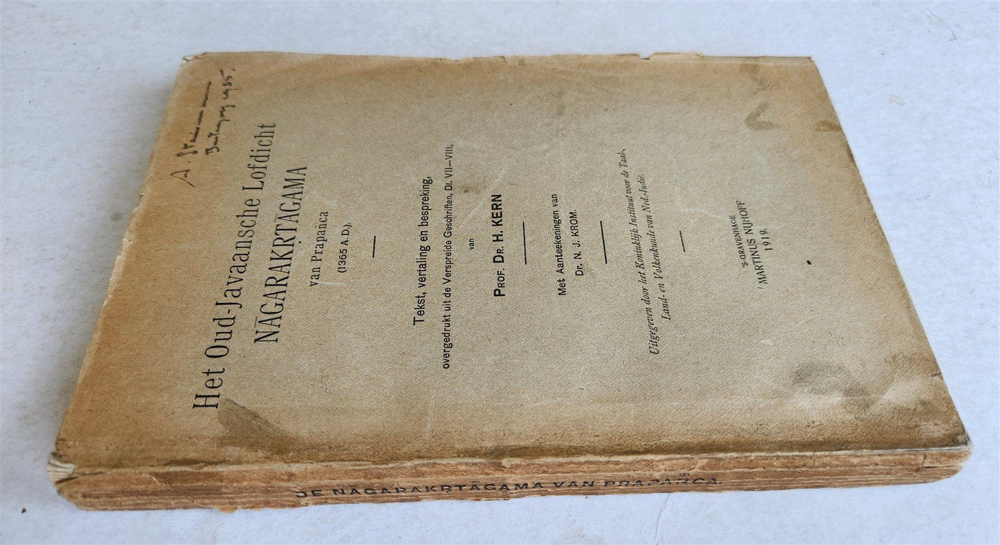 1919 OLD JAVANESE FAMILY HISTORY BOOK antique in GERMAN