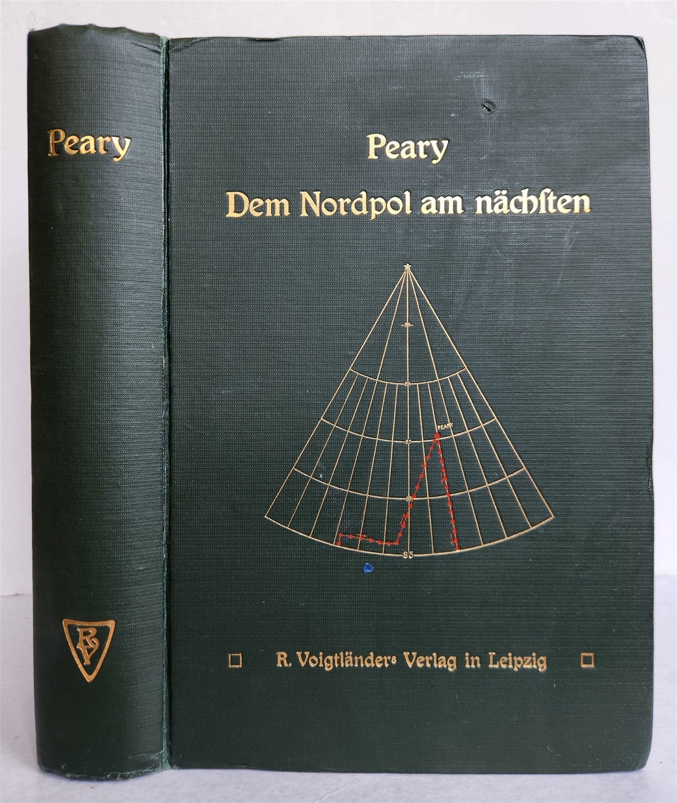 1907 NEAREST TO THE NORTH POLE by ROBERT PEARY in GERMAN antique ILLUSTRATED