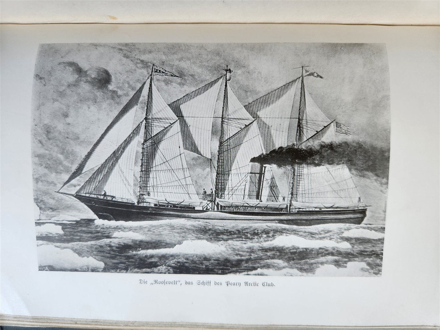 1907 NEAREST TO THE NORTH POLE by ROBERT PEARY in GERMAN antique ILLUSTRATED