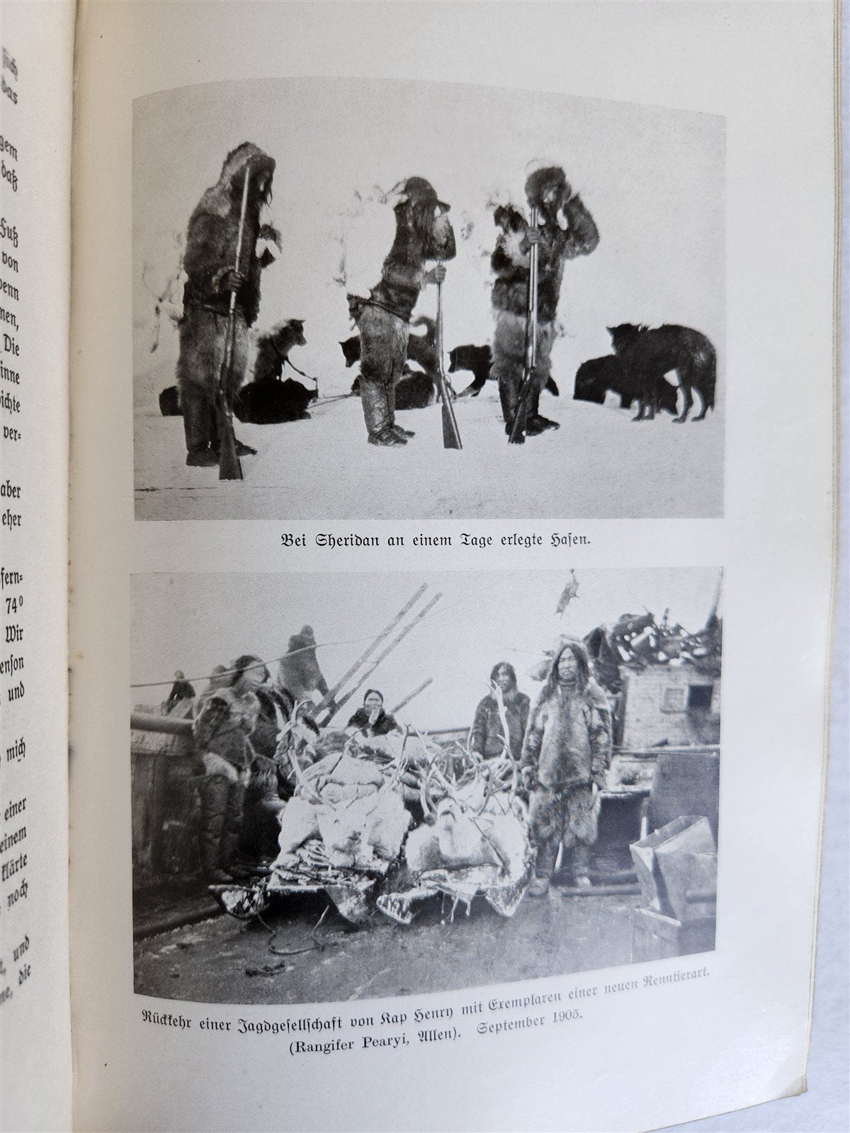 1907 NEAREST TO THE NORTH POLE by ROBERT PEARY in GERMAN antique ILLUSTRATED