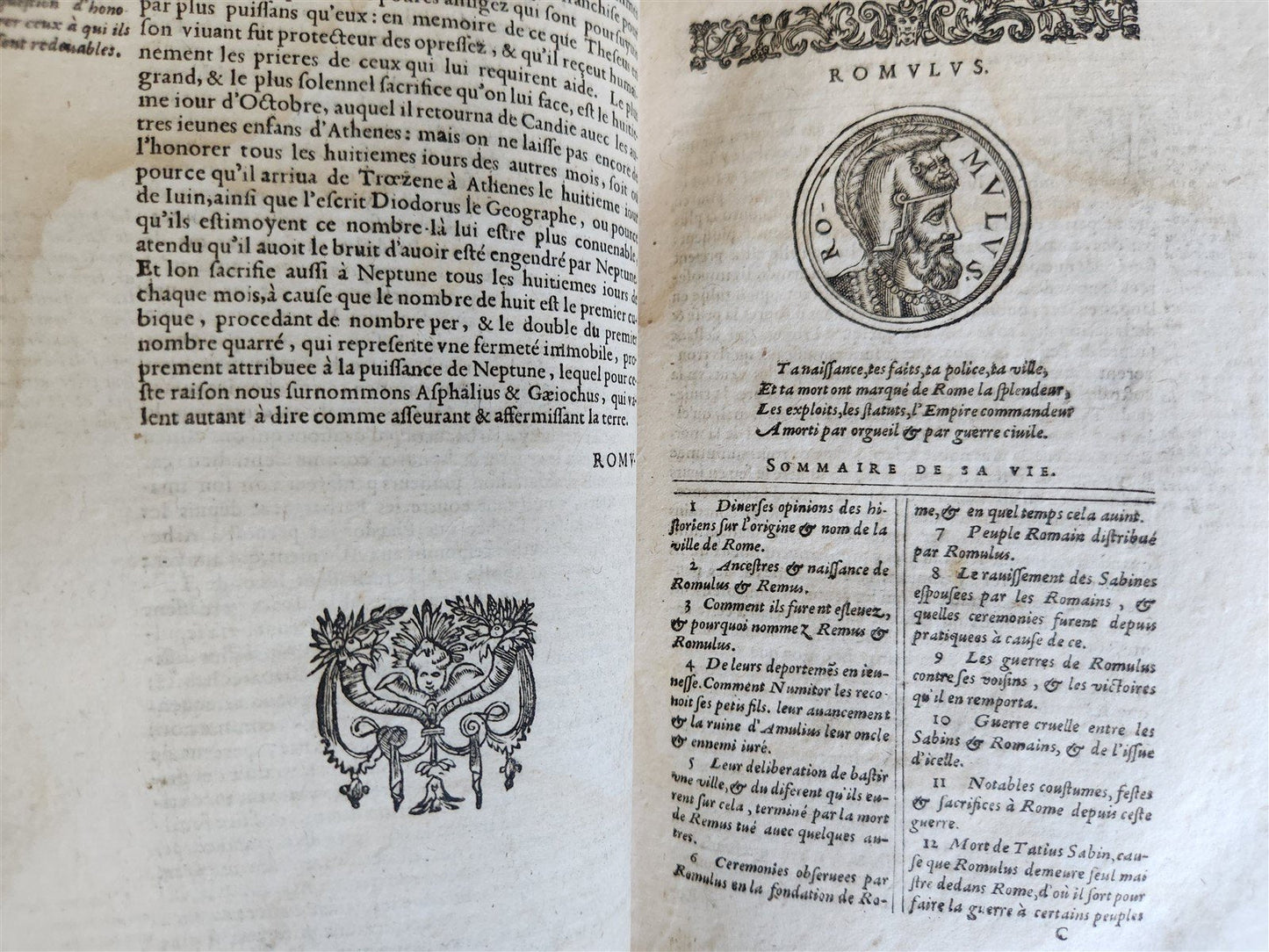1593 PLUTARCH Les vies des hommes illustres grecs et romans ILLUSTRATED antique