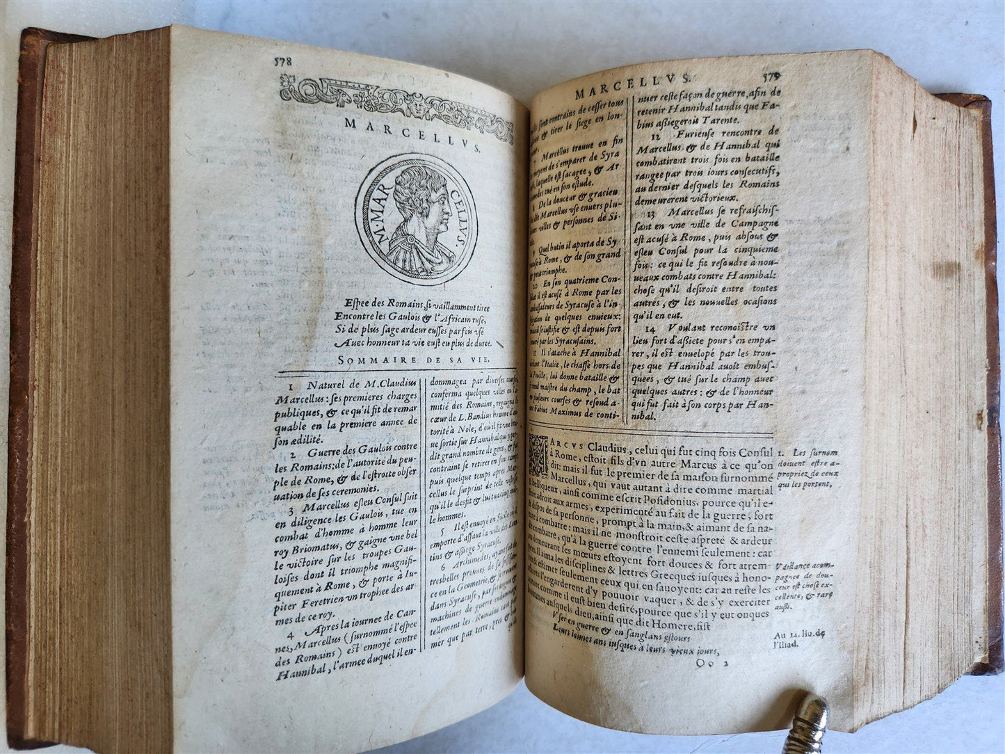 1593 PLUTARCH Les vies des hommes illustres grecs et romans ILLUSTRATED antique