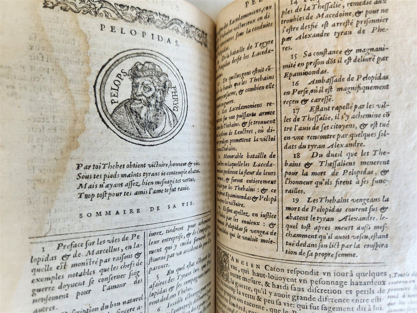 1593 PLUTARCH Les vies des hommes illustres grecs et romans ILLUSTRATED antique