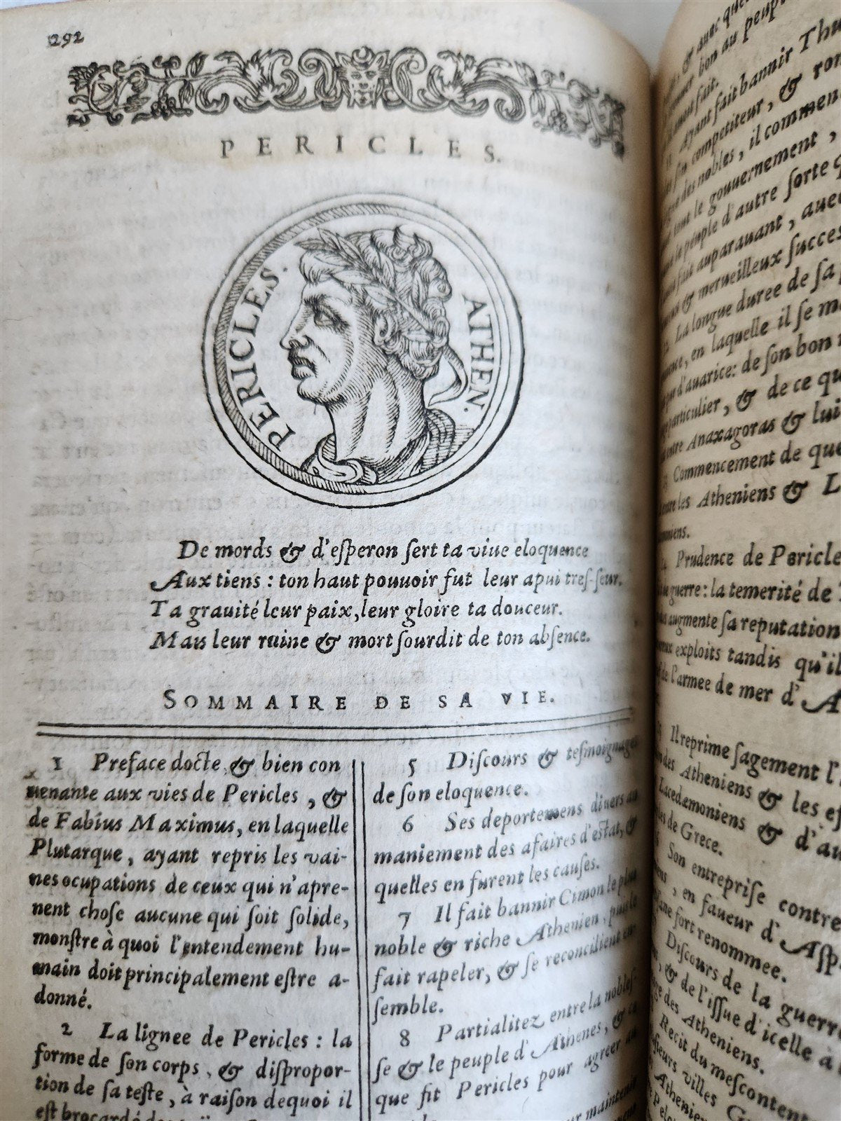 1593 PLUTARCH Les vies des hommes illustres grecs et romans ILLUSTRATED antique