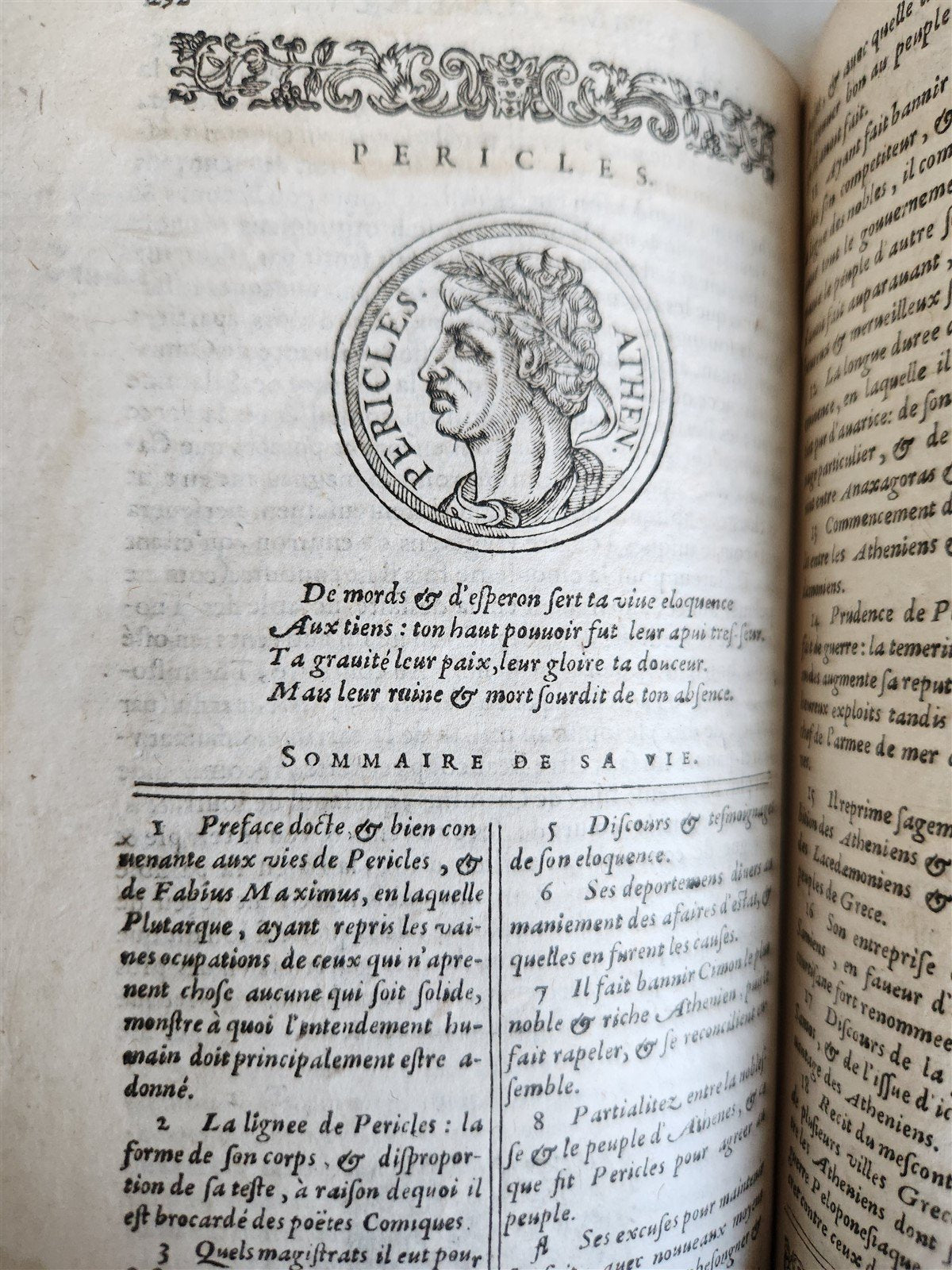 1593 PLUTARCH Les vies des hommes illustres grecs et romans ILLUSTRATED antique