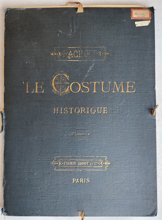 LE COSTUME by RACINET ILLUSTRATED AFRICA INDIA & TURKEY antique 24 PLATES