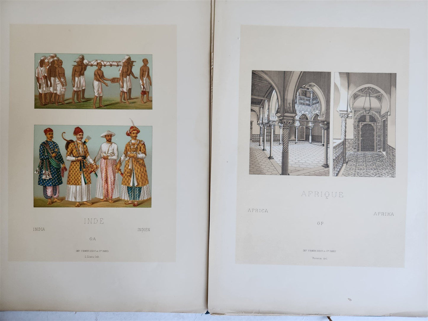 LE COSTUME by RACINET ILLUSTRATED AFRICA INDIA & TURKEY antique 24 PLATES
