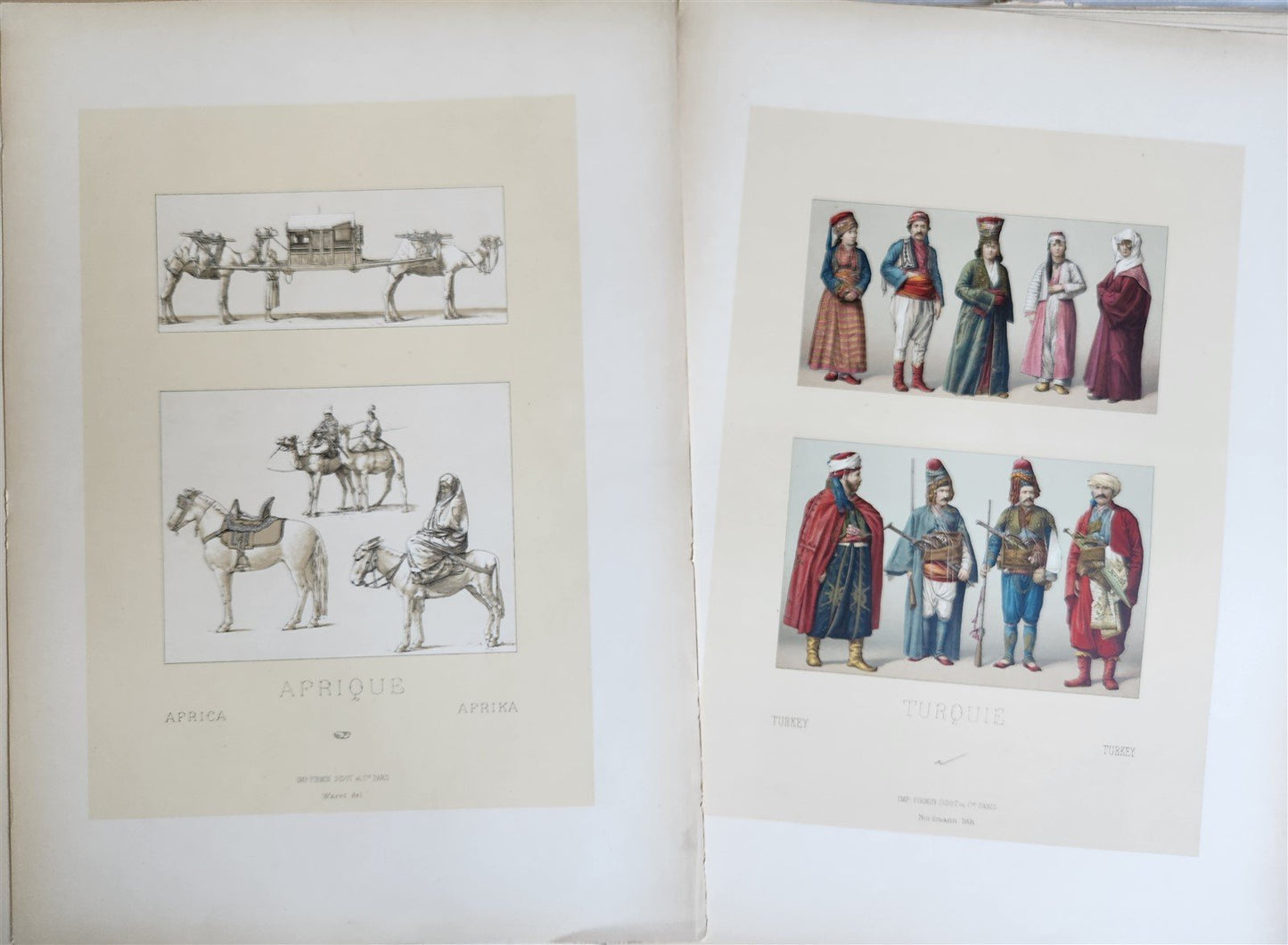 LE COSTUME by RACINET ILLUSTRATED AFRICA INDIA & TURKEY antique 24 PLATES