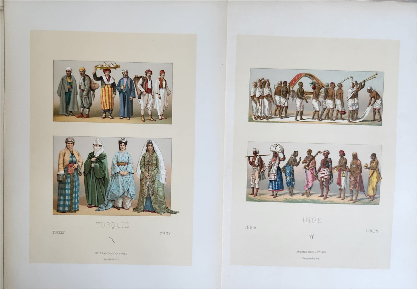LE COSTUME by RACINET ILLUSTRATED AFRICA INDIA & TURKEY antique 24 PLATES