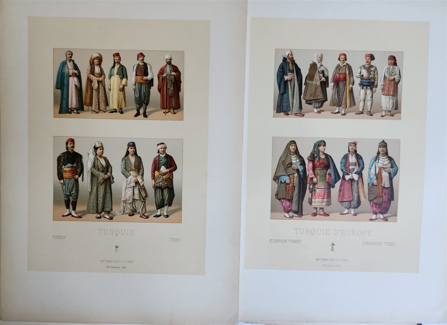 LE COSTUME by RACINET ILLUSTRATED AFRICA INDIA & TURKEY antique 24 PLATES