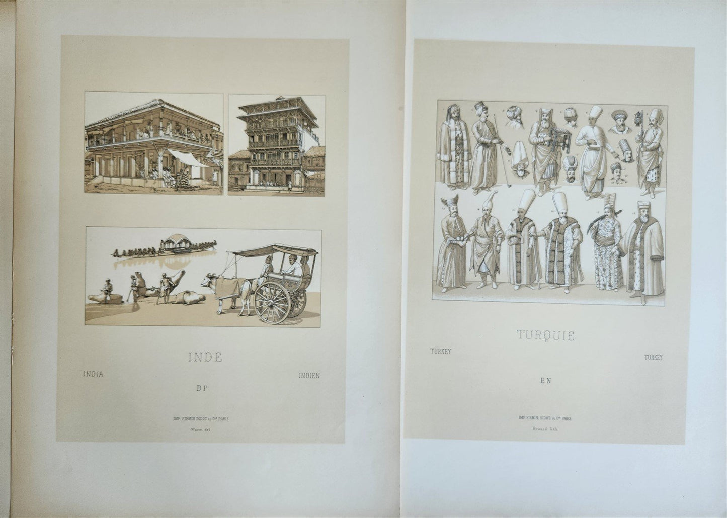 LE COSTUME by RACINET ILLUSTRATED AFRICA INDIA & TURKEY antique 24 PLATES