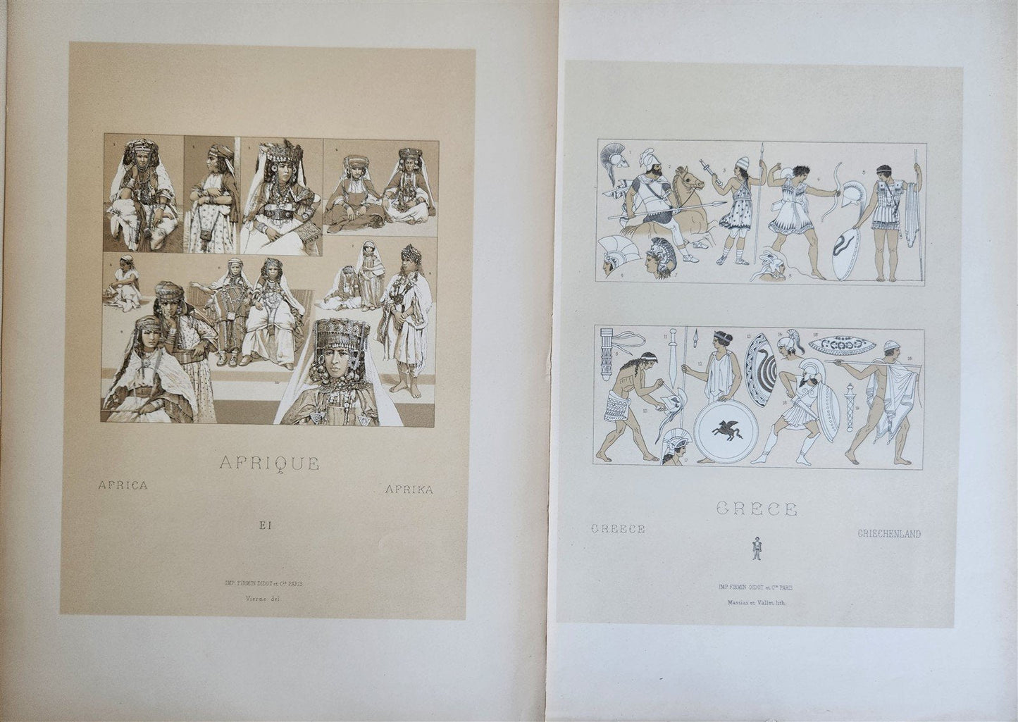 LE COSTUME by RACINET ILLUSTRATED AFRICA INDIA & TURKEY antique 24 PLATES