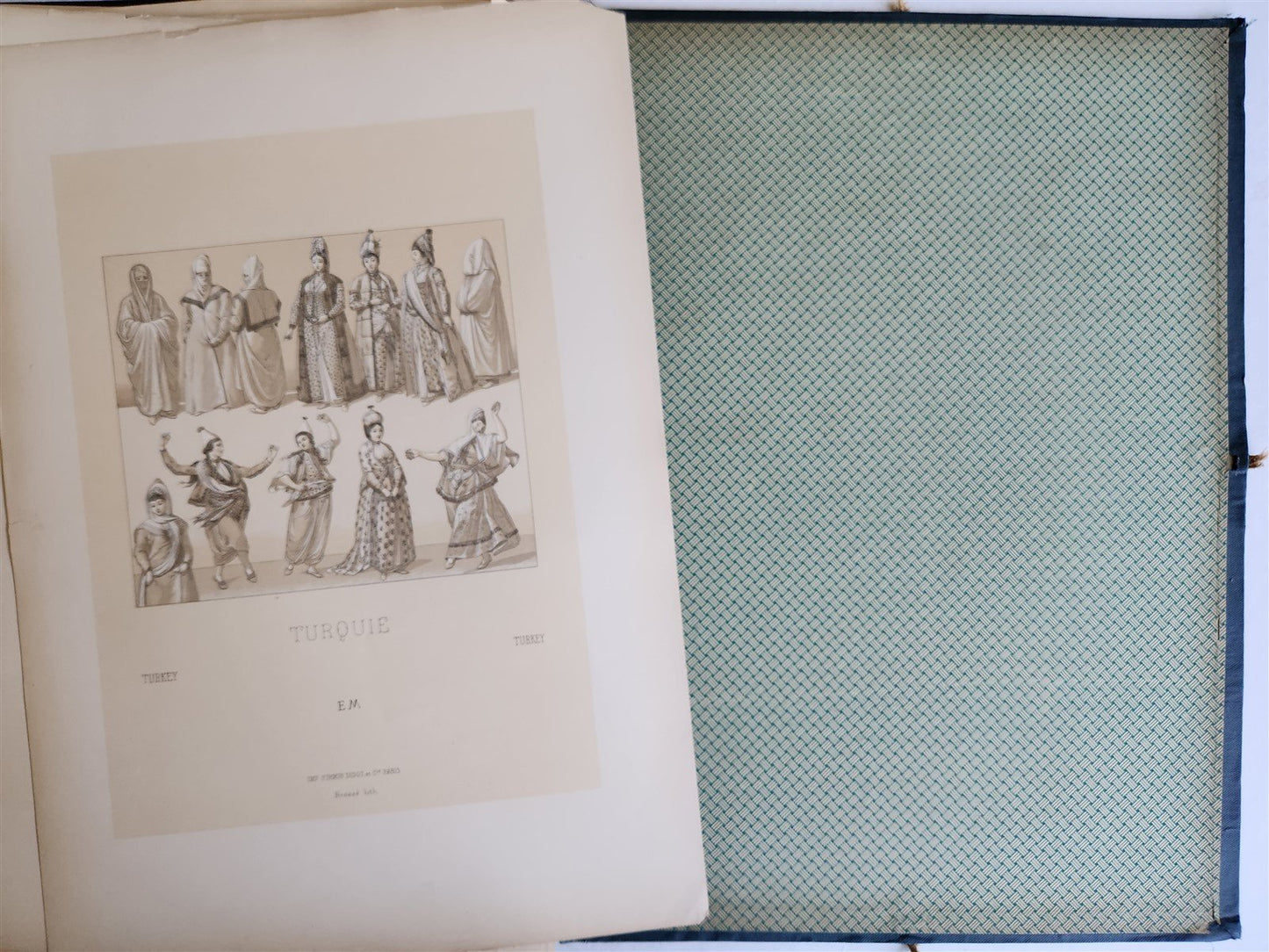 LE COSTUME by RACINET ILLUSTRATED AFRICA INDIA & TURKEY antique 24 PLATES