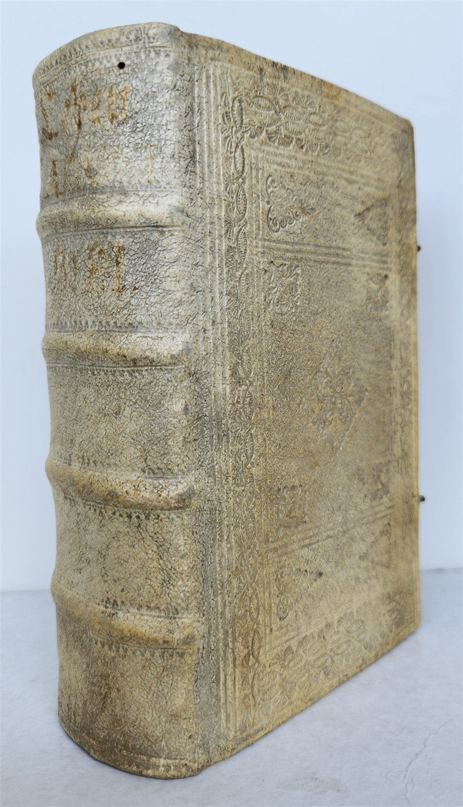 1708 LIFE of CAROLI KING of SPAIN & INDIES antique PIGSKIN BOUND ILLUSTRATED v.1