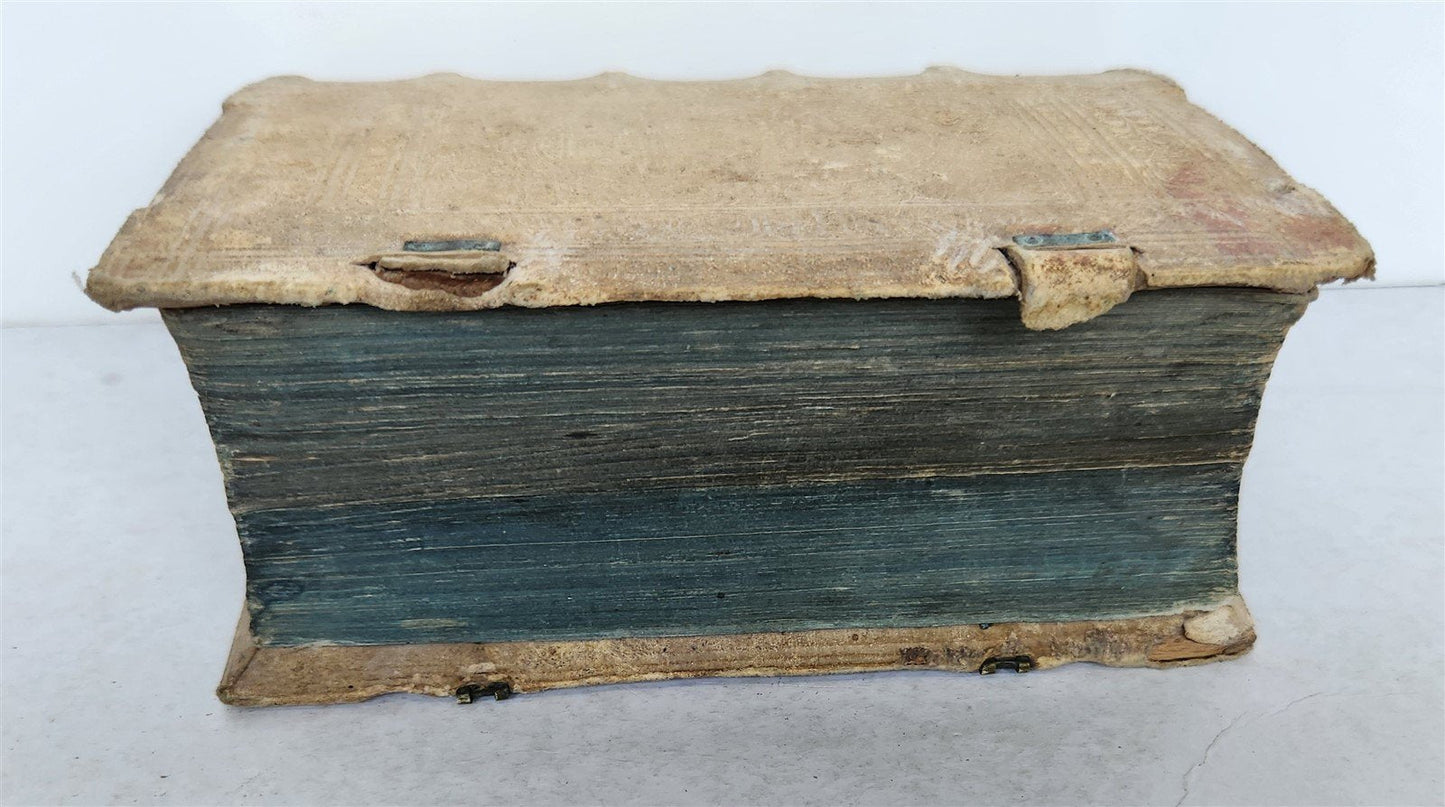 1609-1622 CANON LAW BOOK antique PIGSKIN BINDING Singulares Iuris Canonici