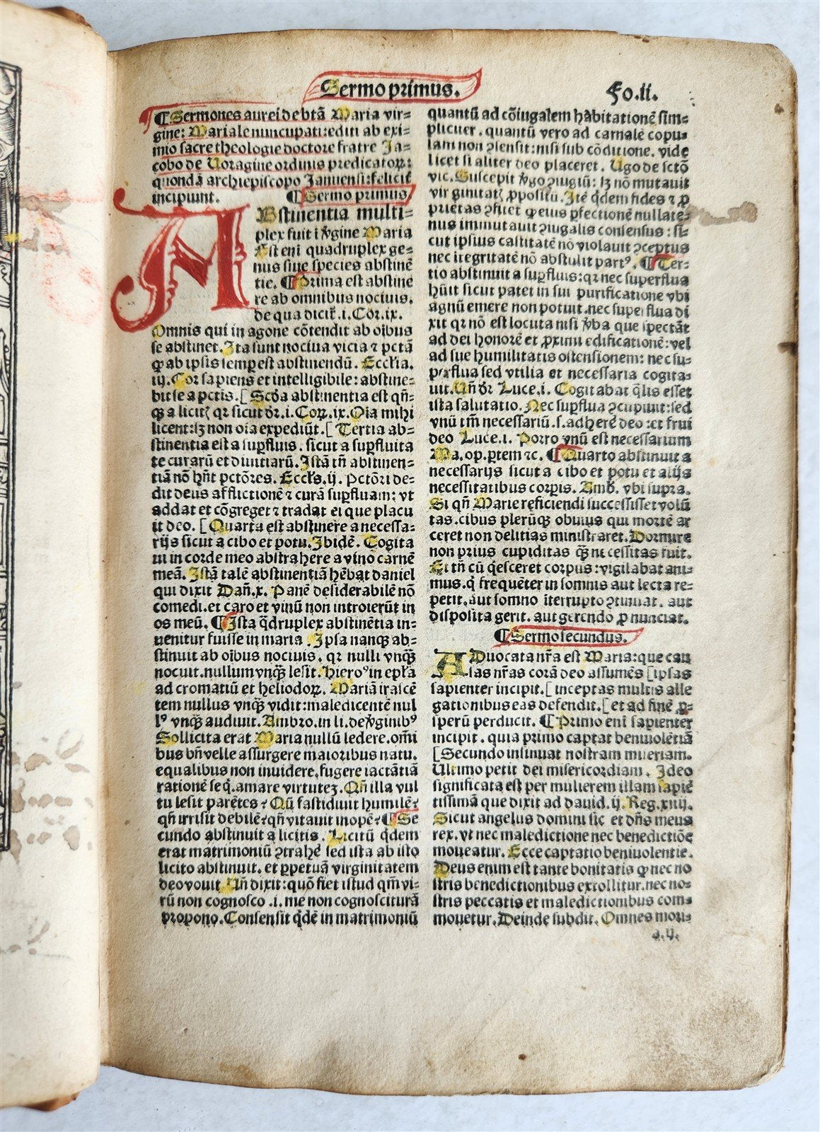 1503 POST-INCUNABULA Jacobus de Voragine MARIALE SERMONS antique Jehan Petit