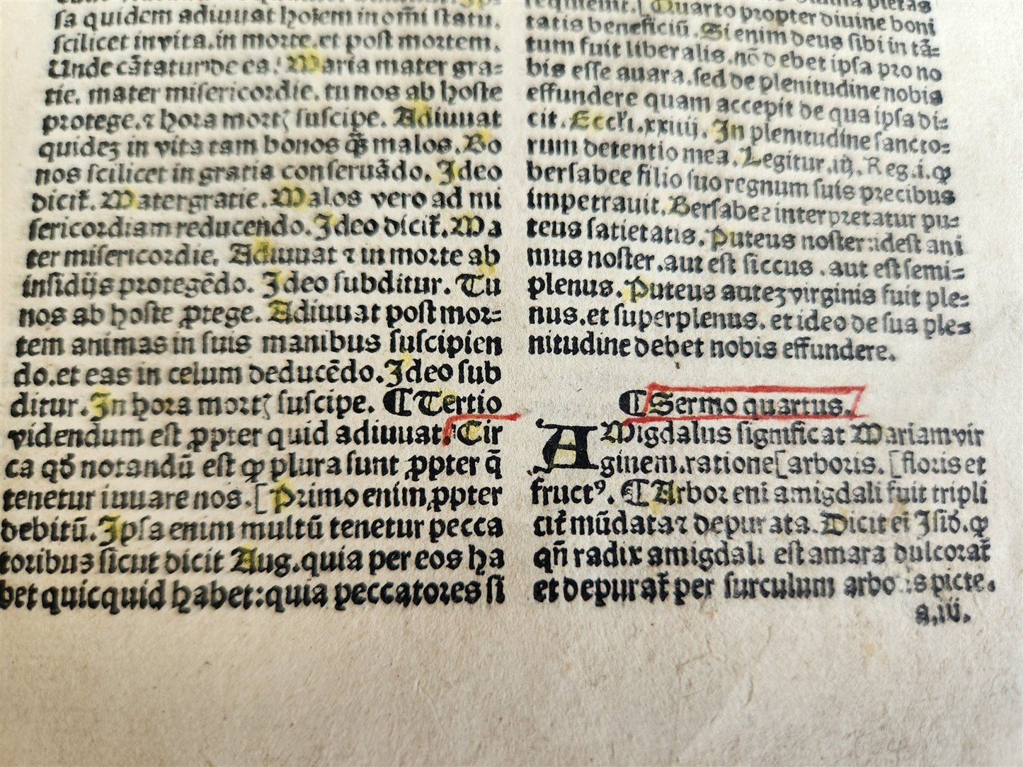 1503 POST-INCUNABULA Jacobus de Voragine MARIALE SERMONS antique Jehan Petit