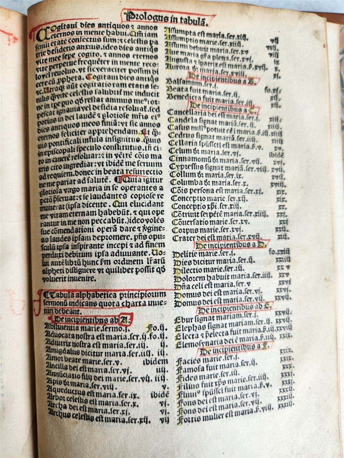 1503 POST-INCUNABULA Jacobus de Voragine MARIALE SERMONS antique Jehan Petit