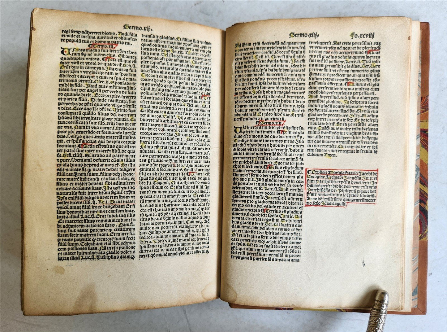 1503 POST-INCUNABULA Jacobus de Voragine MARIALE SERMONS antique Jehan Petit