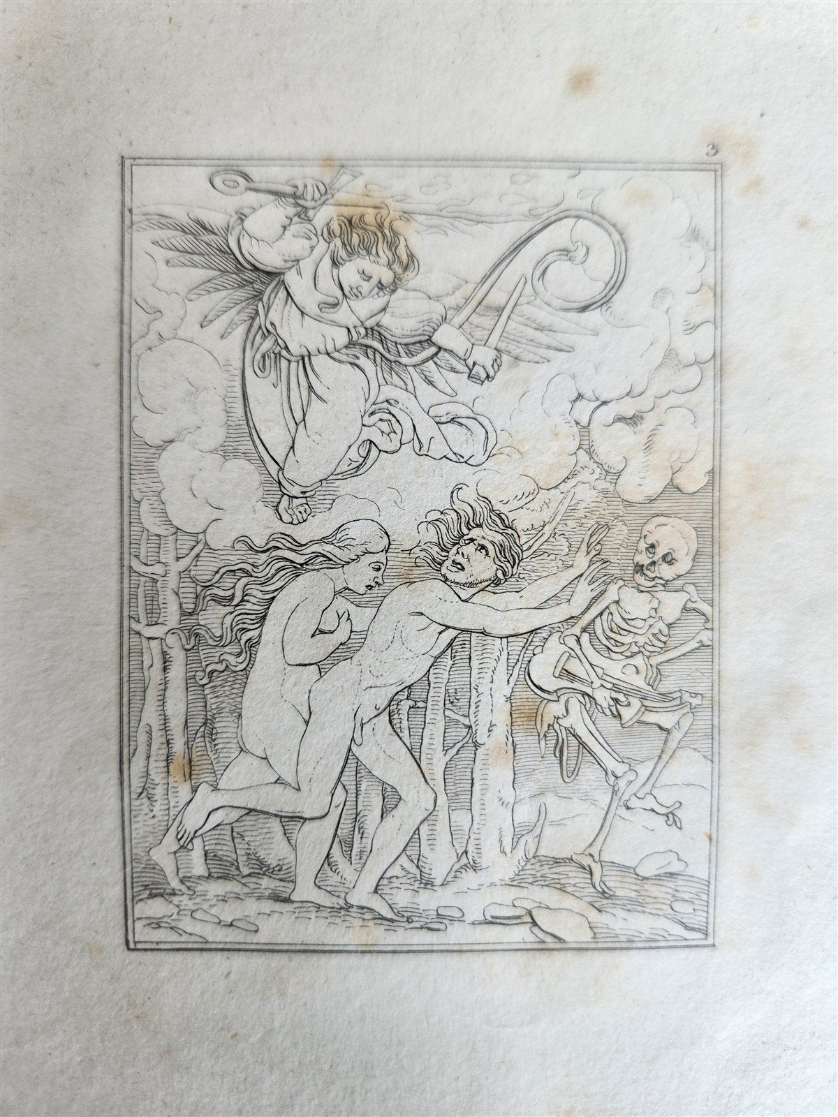 1831 DANCE of DEATH POEM 48 ETCHINGS by HOLBEIN antique Der Todtentanz Bechstein