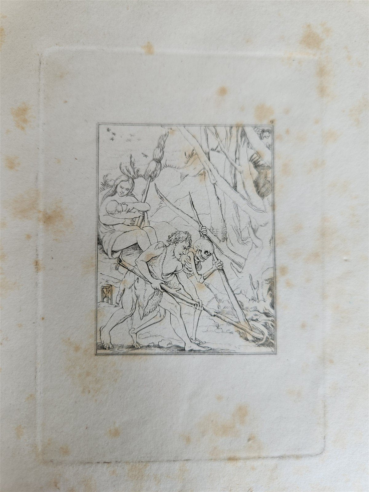 1831 DANCE of DEATH POEM 48 ETCHINGS by HOLBEIN antique Der Todtentanz Bechstein