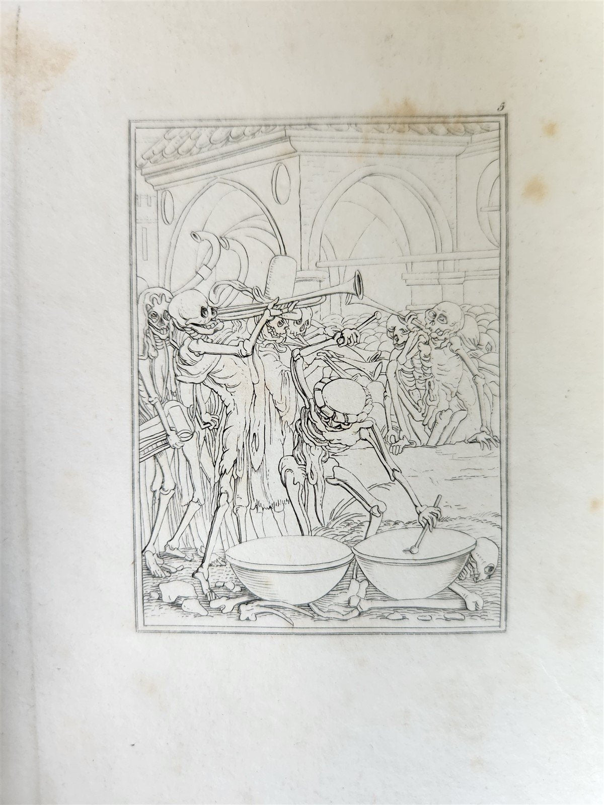 1831 DANCE of DEATH POEM 48 ETCHINGS by HOLBEIN antique Der Todtentanz Bechstein