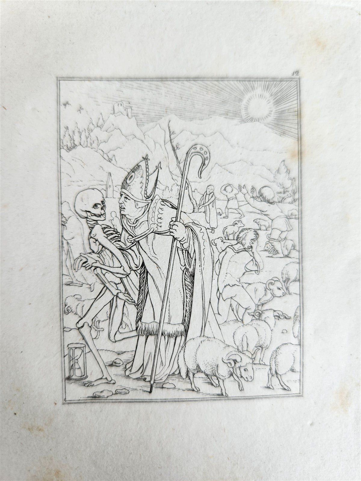 1831 DANCE of DEATH POEM 48 ETCHINGS by HOLBEIN antique Der Todtentanz Bechstein