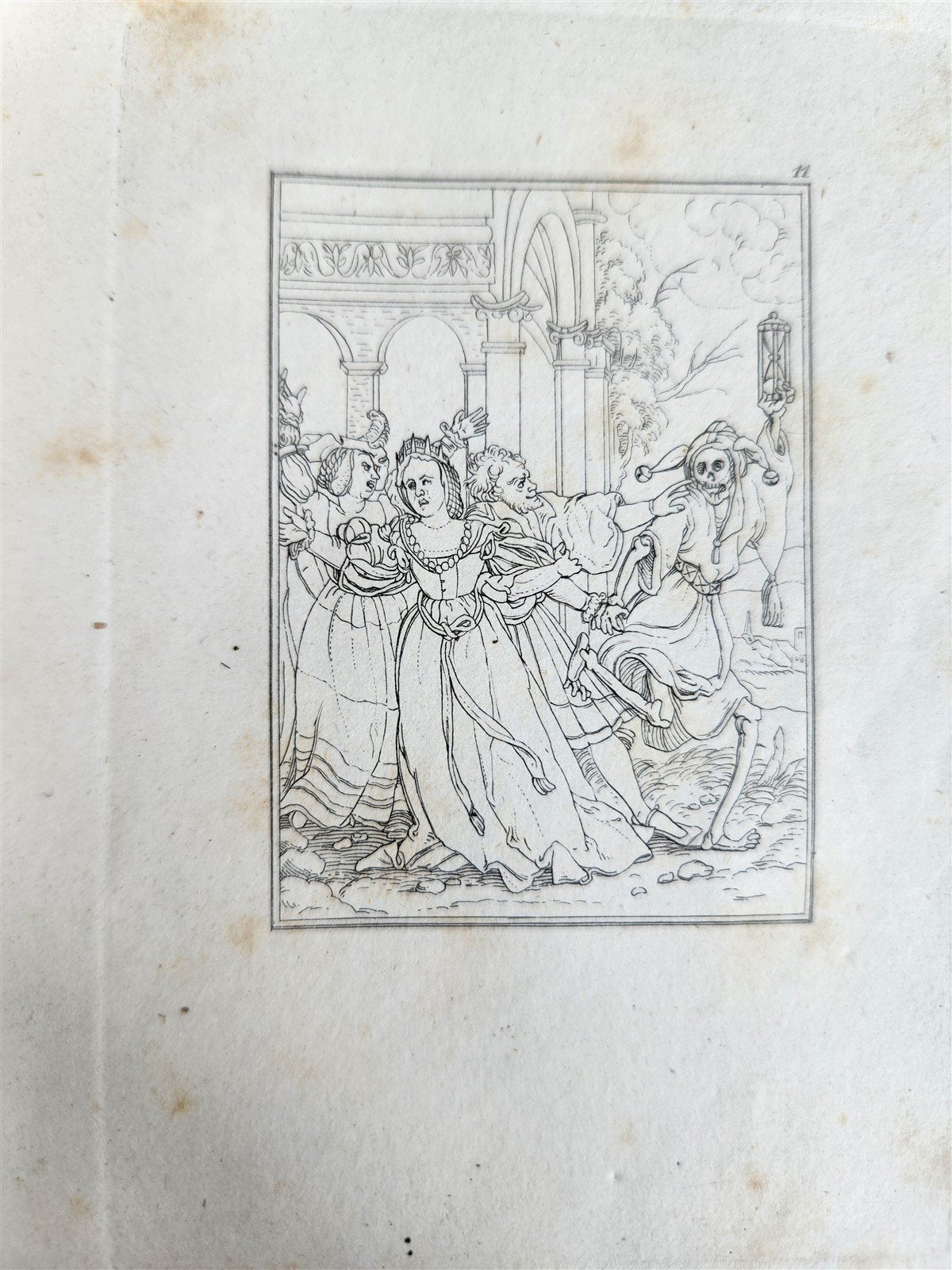 1831 DANCE of DEATH POEM 48 ETCHINGS by HOLBEIN antique Der Todtentanz Bechstein