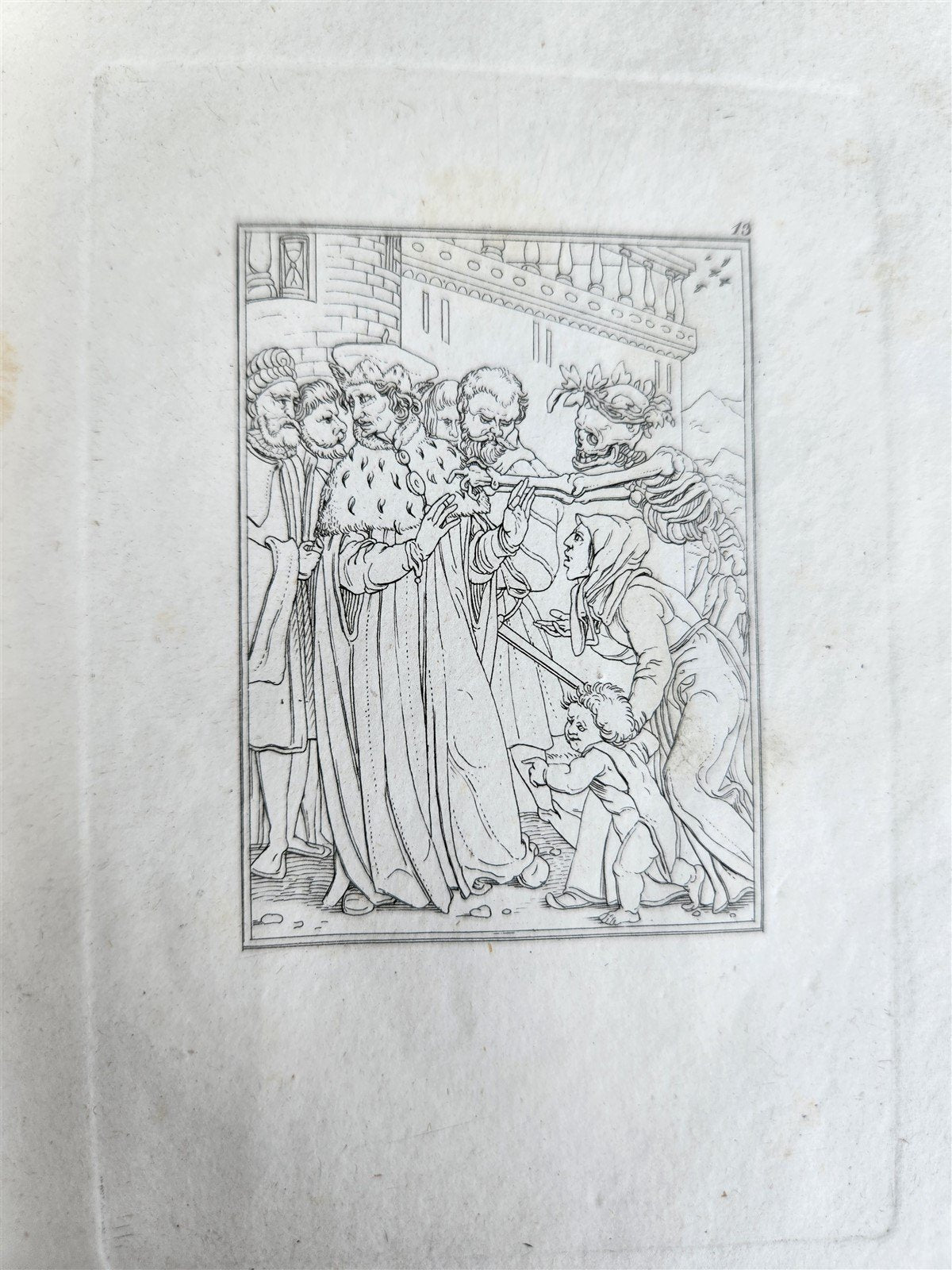 1831 DANCE of DEATH POEM 48 ETCHINGS by HOLBEIN antique Der Todtentanz Bechstein